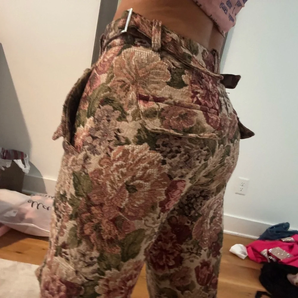 Floral jacquard Cargo Pants - Picture 5 of 7